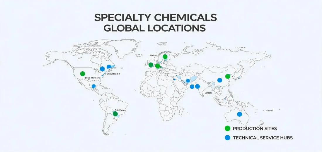 Global chemical facilities map