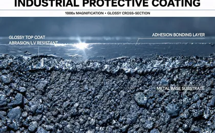 Protective coating microscope view